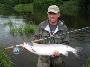 Denis from Tipp with a Blackwater Salmon