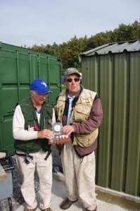 Overall winner Dave Tantrum collecting the Dick Doyle trophy.