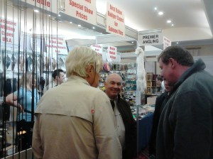 Pat and Sean on the impressive Premier Angling stand