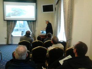 Getting prepared in the seminar room.