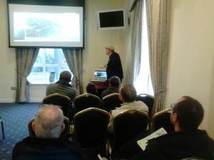 Getting prepared in the seminar room.